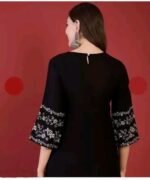 Short Kurti for Women | Indian Women's Tunics Tops | Rayon Top with 3/4 Designer Sleeves | Kurta Shirt Top for Ladies - Image 2