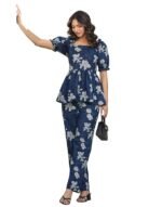 Women's Co-ord Set Rayon Blend Top and Pant Set | Ethnic Co Ord Set | Printed Co-Ord Set for Women