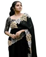 Women's Chifon Floral Printed Saree With Unstiched Blouse Piece For Festival And Function.