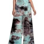 Reyon Printed Loose Fit Flared Wide Leg Palazzo's Pants for Women Multicolors