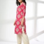 Women Block Print Straight Kurta