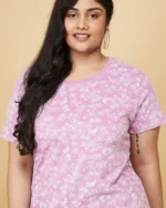 Printed Plus Size Round-Neck T-Shirt - Image 7