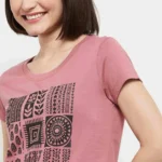Women Printed Relaxed Fit Crew-Neck T-Shirt