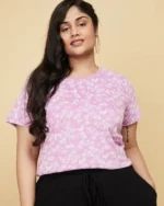 Printed Plus Size Round-Neck T-Shirt