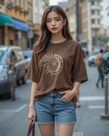 Women Oversized Fit Graphic T-shirt